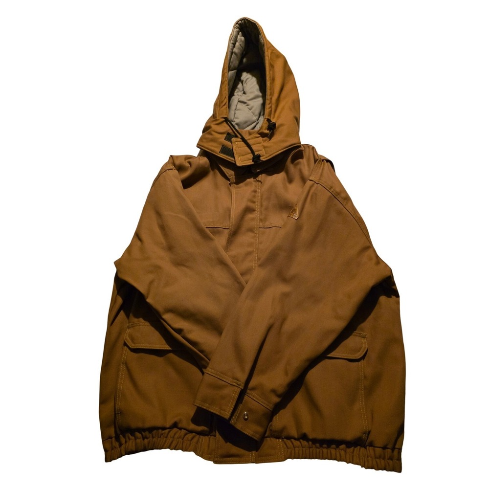 Bulwark FR Excel FR Flame Resistant Bomber Jacket Brown Canvas 4XL-RG JLB8BD5
